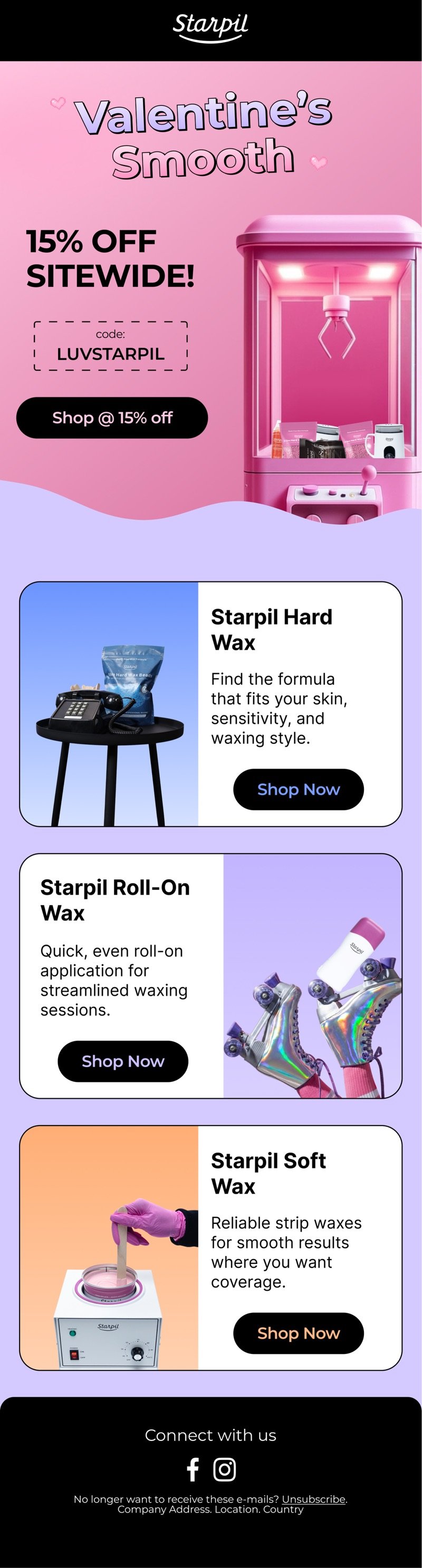 Starpil — Sale Launch email design